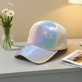 thumbnail image 4 of Diceymbol Glitter Sequin Baseball Cap Adjustable Sparkly Party Hat for Women, Breathable Mesh Sun Hat with Ponytail Hole for Outdoor, Travel, and Daily Wear, 4 of 8