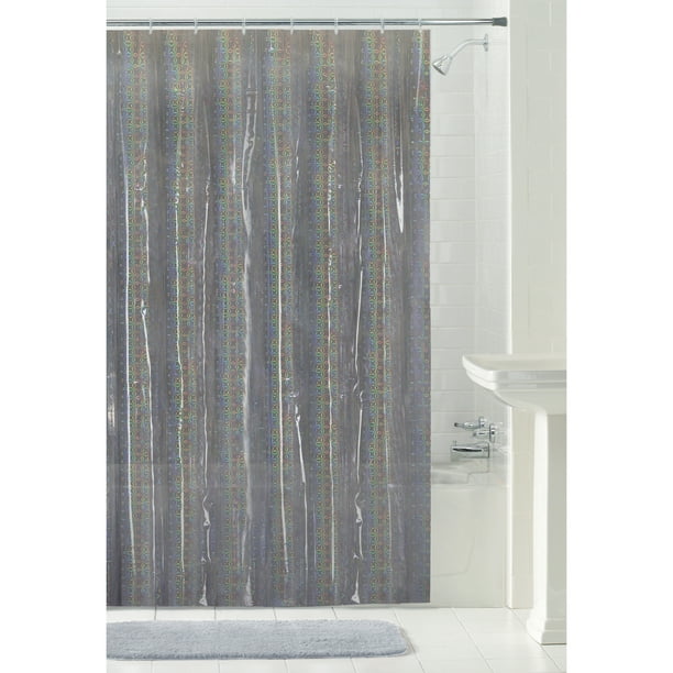 Mainstays Gray Fabric Shower Curtain, 84 W Shower Curtain