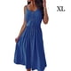 thumbnail image 4 of Minnieouse Vestidos casuales de mujer Moda Elástico Sólido S-3XL sexy Ropa de vacaciones Vestido largo de mujer Ropa de playa Viaje Vestidos Azul SG, 4 of 5