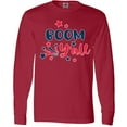 thumbnail image 3 of Inktastic 4th of July Boom Y'all with Red White and Blue Stars Long Sleeve T-Shirt, 3 of 5