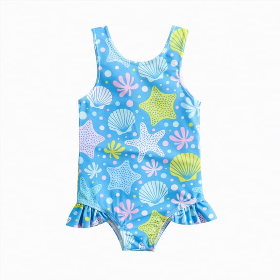 Kaprioy Girls Swimsuits Baby Girls Swimsuit Ruffle Bathing Suits for Toddler Summer Baby Girls' Swimwear one-piece