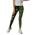 thumbnail image 4 of MKLEKYY Conjunto deportivo para mujer, pantalones verdes de buena suerte con estampado de rayas Paddystripes para mujer, leggings ajustados para yoga, correr, gimnasio, 4 of 4