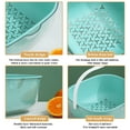 thumbnail image 6 of ReaNea Colander Bowl with Clear Plastic Bowl, Dual-Layer Draining Bowl Vegetable Washing Basket (Blue), 6 of 7
