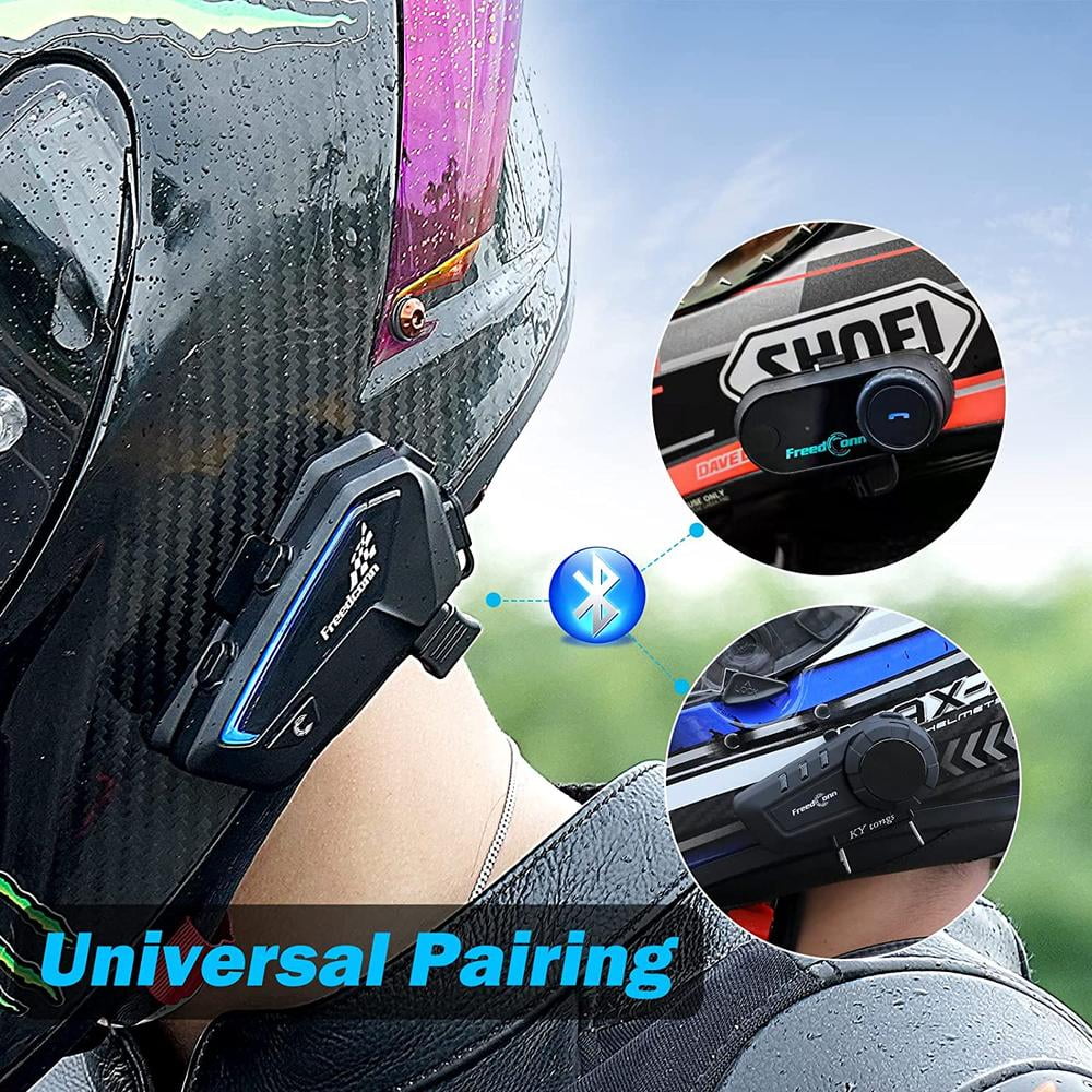 Freedconn Motorcycle Helmet Bluetooth Headset Universal Fittment FX 2-10 Rider