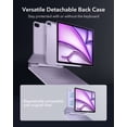 thumbnail image 6 of ESR Rebound 360 Keyboard Case Compatible with iPad Air 13" M4/M3/M2 (2026-2024), Easy-Set Magnetic Stand, Portrait/Landscape Modes, Multi-Touch Trackpad & Removable Cover, Purple, 6 of 9