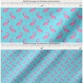 thumbnail image 2 of Soimoi Blue Cotton Poplin Fabric Flamingo Bird Print Fabric by Yard 56 Inch Wide, 2 of 7