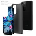 thumbnail image 4 of Galaxy s21 Ultra Case with Screen Protector for Girls Women, Dual Layer Heavy Duty Protective Phone Cover Cases for Galaxy s21 Ultra - Blue Butterfly, 4 of 5