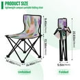 thumbnail image 3 of 600D Oxford Camping Chair Portable Foldable Chair Supports 220 lbs for Picnic, Fishing, Backpacking Abstract Shapes and Forms Pattern, 3 of 8