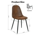 thumbnail image 2 of FurnitureR Mid Century Modern Gaming Chair, Upholstered Seat with Industrial Metal Legs, Comfortable and Stylish for Video Game Setup, Brown, 2 of 6