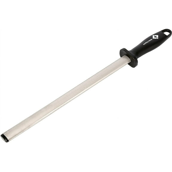 12 in. Diamond Carbon Steel Professional Knife Sharpener Rod | Kitchen, Home or Hunting | Mas Chef, Hun or Home Gourmet Blade Sharpening Rod or Stick