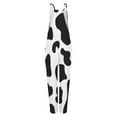thumbnail image 4 of QATAINLAV Jumpsuits for Women, Cow Print Sleeveless Spaghetti Strap Rompers Summer Casual Wide Leg Jumper Pants 2025 Loose V Neck Overalls with Pockets Ofertas Flash de Hoy Black S, 4 of 6
