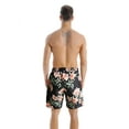 thumbnail image 5 of Seyurigaoka Father-Son Summer Matching Swimwear Mid Waist Flower Printed Bandage Beachwear Short Pants, 5 of 6