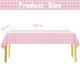 thumbnail image 3 of Mantel Kesfey a cuadros rosado/blanco, 137 x 274 cm, plástico, 8 unidades, 3 of 8
