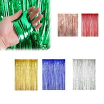 2-Pack Gold Foil Curtain and Streamer Set, Metallic Party Decor for Birthday, Christmas, and New Year Photo Booth Backdrops