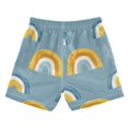 thumbnail image 7 of FORMRS Boys Swim Trunks Quick Dry Mesh Liner Boardshorts Sizes XS-XL, Light Blue Rainbow, 7 of 7
