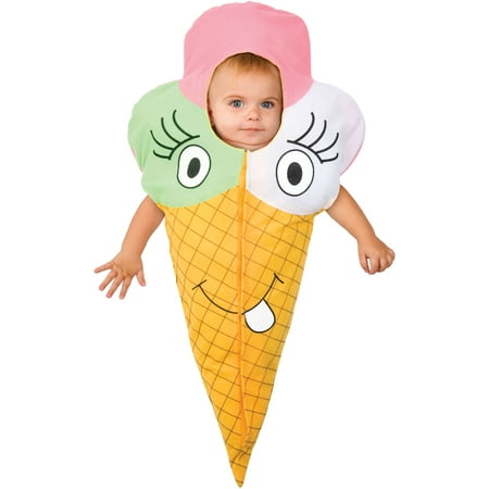 Living Fiction Lil Ice Cream Cone Baby Halloween Infant Costume, Large 12-18MO