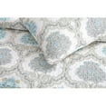 thumbnail image 2 of Cozy Line Home Fashions Peace of Mind Bedding Quilt Set, Light Sky Blue Aqua White Grey Printed 100% Cotton Reversible Coverlet Bedspread for Women, (Phacelia, King - 3 Piece), 2 of 4