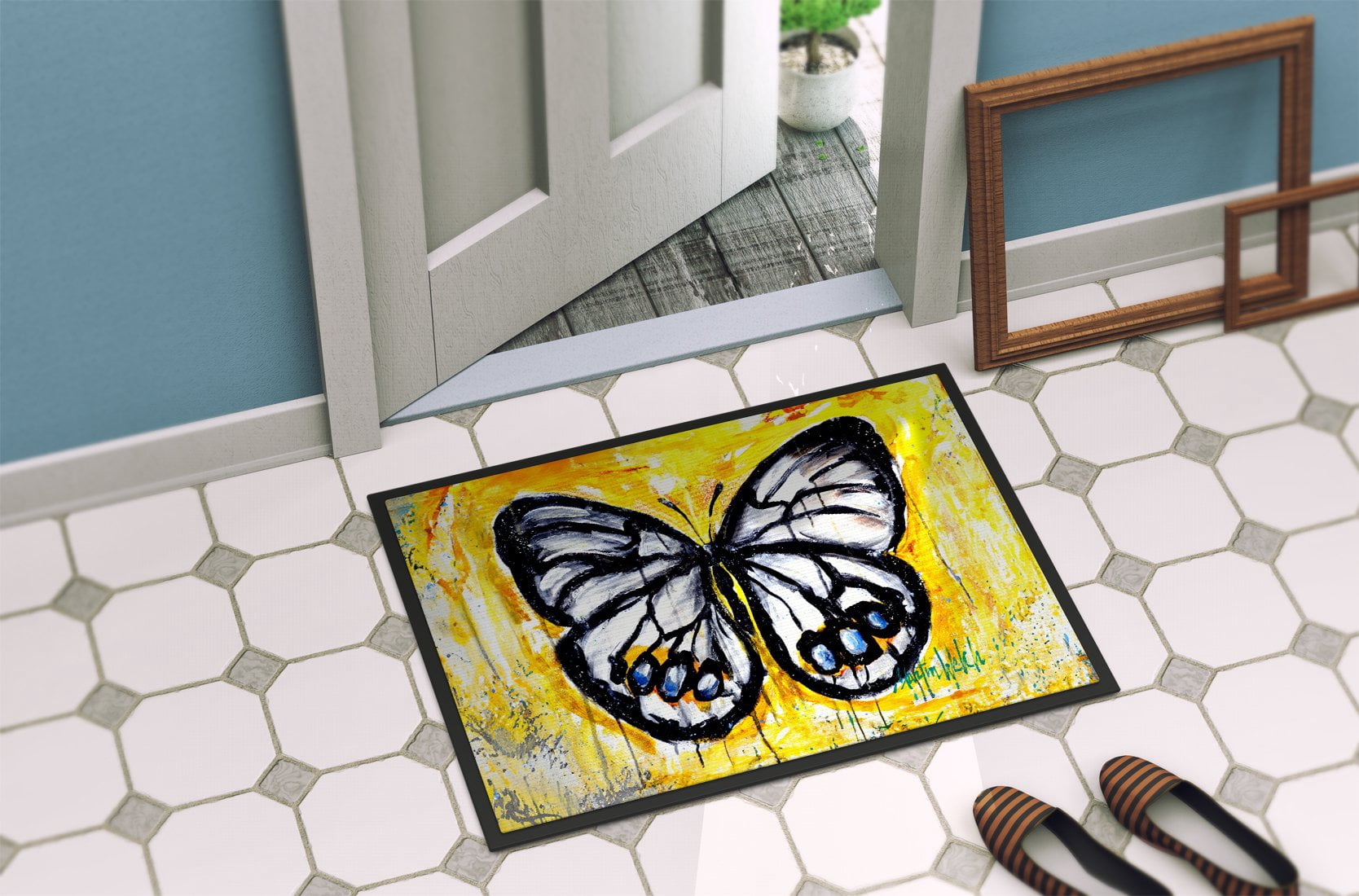 Carolines Treasures MW2155MAT 18 x 27 in. Buttefly Whisp Doormat