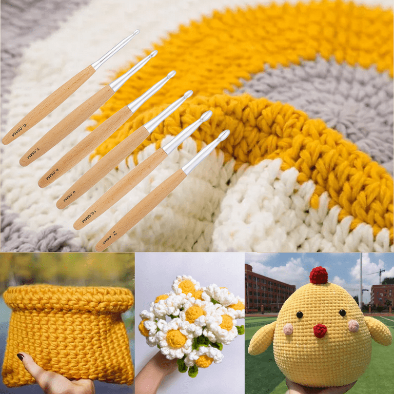 KnitPro Basix Birch 6.5 Mm 15 Cm Wooden Crochet Hook - 35703