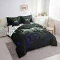 thumbnail image 4 of Feelyou 3D Gamepad Player Bedding Comforter Set 7pcs, Blue Green Honeycomnb Queen Bedding Sets, Modern Video Games Lover Reversible Queen Sheet Sets, Super Cozy Room Decor, 4 of 9