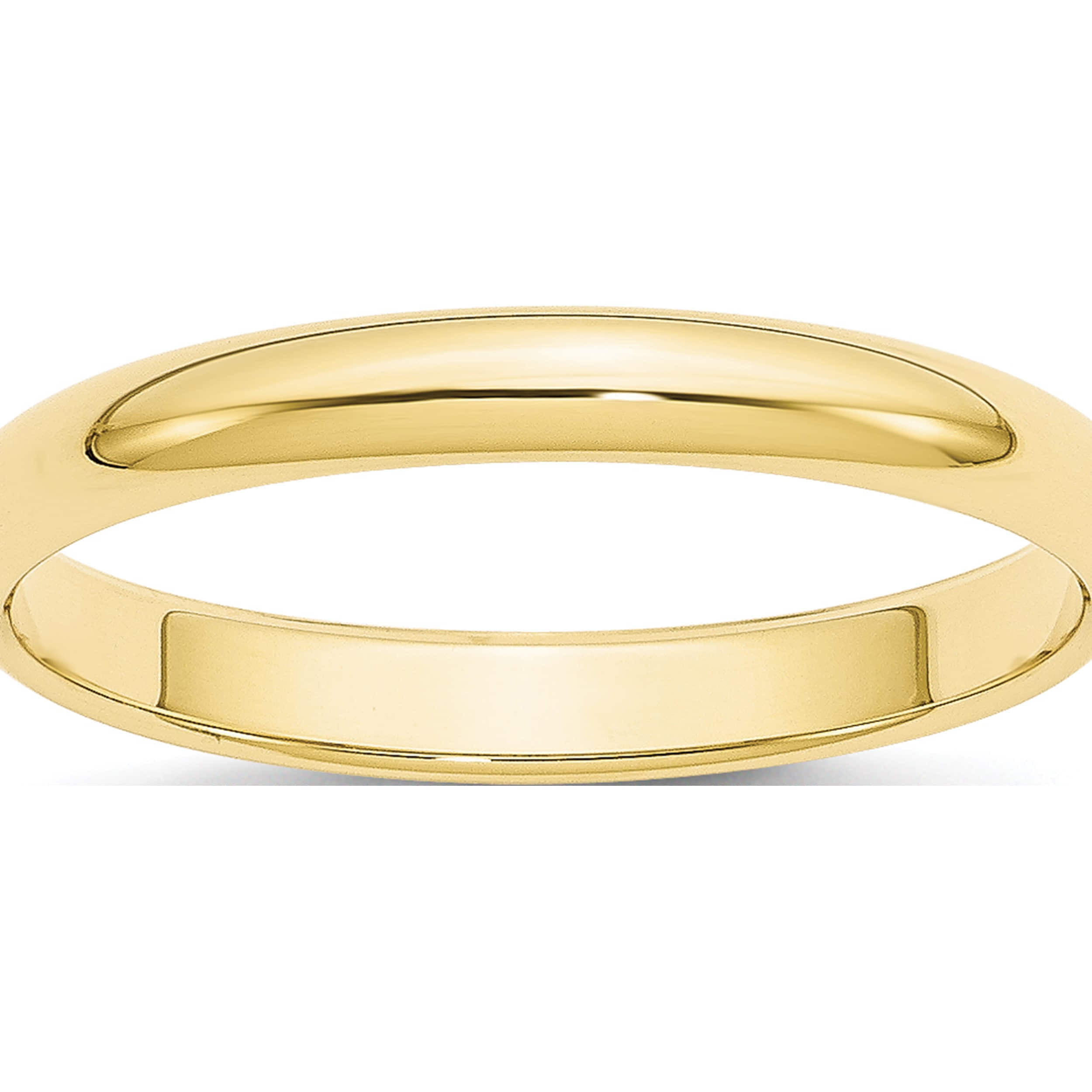 10k Yellow Gold 3mm Milgrain Half Round Band Ring Size 9.5 Fine Jewelry Ideal Gifts For Women