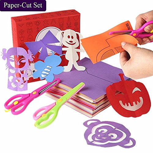 qiaoniuniu Fun PaperCut Set; Paper Cutting; Paper Art; Scissor Skills Activity Cutting Book