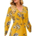thumbnail image 3 of DYMADE Women Plus Size Loose Casual V-neck Printed Floral Dress, 3 of 4