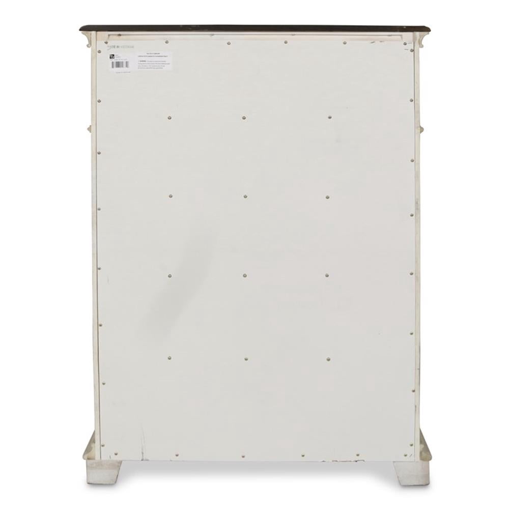 New Classic Furniture Anastasia 5-Drawer Wood Chest in Antique White