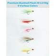 thumbnail image 5 of BLUEWING Fishing Rigs HI-LO Rig Bucktail Flash Series Bucktail Mylar Flash Teaser Rig Snapper Rig with Stainless Steel Hook Red, 5 of 5