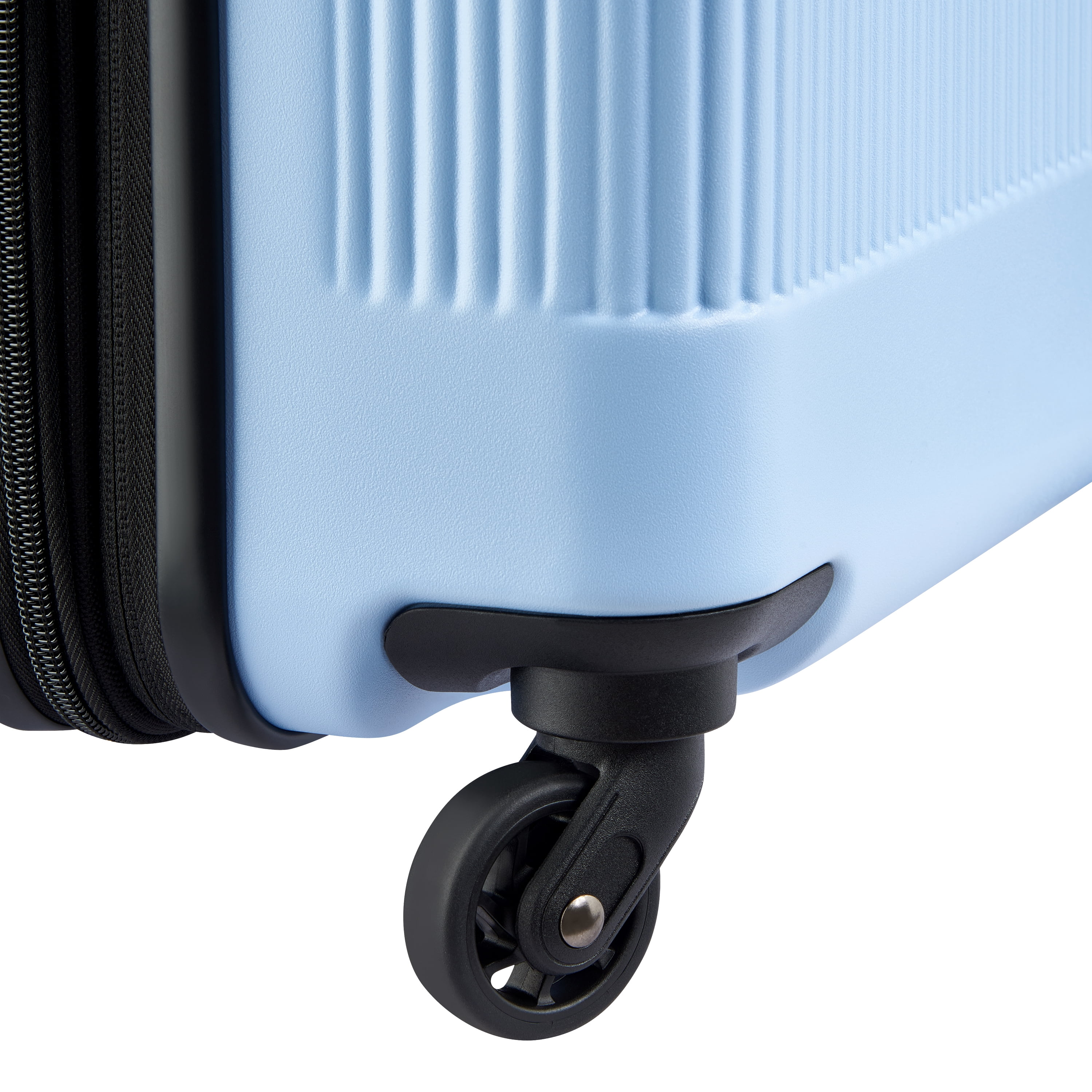 United Colors of Benetton x Delsey Paris, Ribbed Hardside 20" Carry-on Expandable Spinner Luggage, Blue