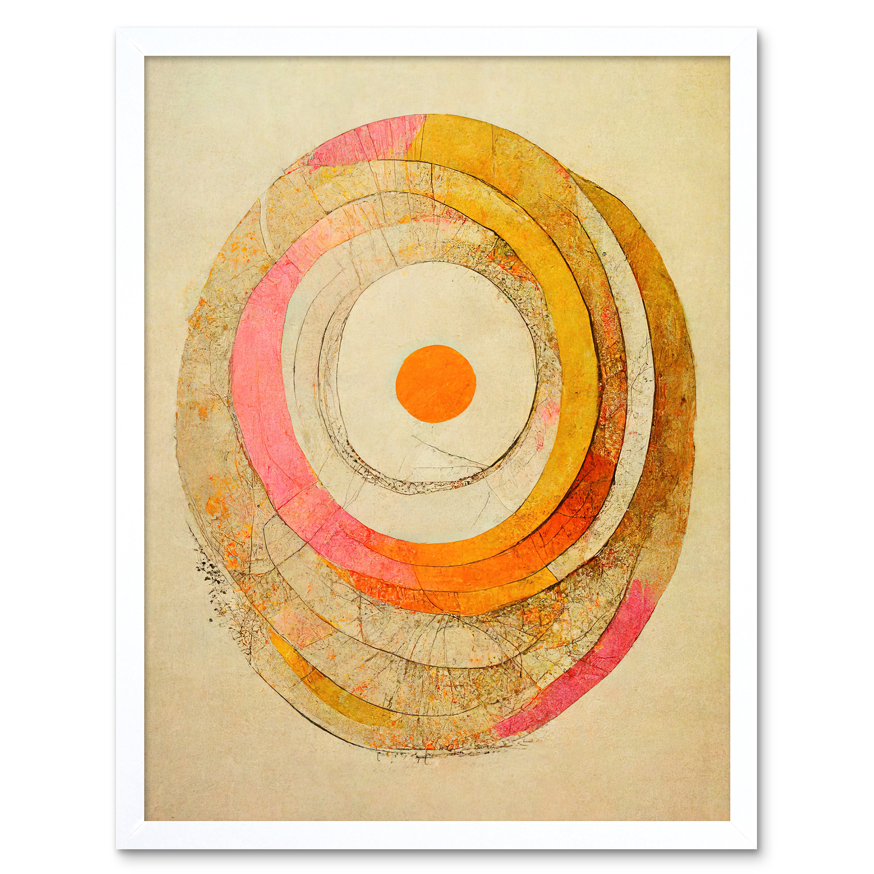 Bohemian Style Abstract Dreamcatcher Concentric Circles In Soft Pastel ...
