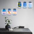 thumbnail image 4 of Gwong Decoración hogareña 3 unids / set Ventana de avión Vinilo tridimensional Auto adhesivo Vista Vista Vista Paisaje Decoración de pared Avión Pegatinas de pared para el hogar Gwong 21075078, 4 of 6