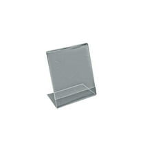 Azar 112726 4" W x 6" H L-Shaped Acrylic Sign Holder, 10Pack