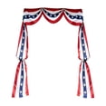 thumbnail image 3 of Patriotic American Flag Door Swag,55.12X32.28inch Red White Blue Star Print Fabric Bunting, 4th of July Independence Day Memorial Day Porch Window Decoration, 3 of 7