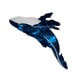thumbnail image 1 of Pinzas para el pelo de acetato con diseño de ballena azul para mujer: elegantes, con sujeción segura, vista trasera moderna y ajuste universal., 1 of 5