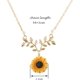 thumbnail image 4 of Collar con colgante de girasol, cadena de hojas de perlas, gargantilla hecha a mano de resina bohemia para mujeres y niñas, 4 of 7