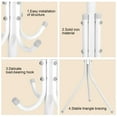 thumbnail image 6 of 5.7ft Coat Rack Stand Clothes Tree Floor Hats Hanger Holder with 12 Hooks Sturdy Freestanding Multi Hooks Hanging Clothes, White, 6 of 7