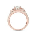 thumbnail image 5 of AFFY 2 Carat 7MM Round Moissanite Diamond Halo Split Shank Engagement Ring for Women 10K Rose Gold-5.5, 5 of 7