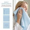 thumbnail image 3 of REGALWOVEN Cotton Waffle Washcloths, Soft, Quick Dry & Lint-Free Face Cloths for Bathroom, Kitchen, Absorbent Reusable Washcloth Set 13" x 13" Light Blue 4pk, 3 of 6