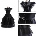 thumbnail image 5 of Disfraz de Halloween para niños vestido de miércoles disfraz de fiesta de cosplay, 5 of 5