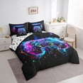 thumbnail image 3 of jejeloiu Gamer Gaming 7pcs Bedding Comforter Set,Modern Video Game Queen Bedding Sets,Colorful Graffiti Console Queen Sheet Sets For Boys,Microfiber Bedroom Decor Reversible, 3 of 8
