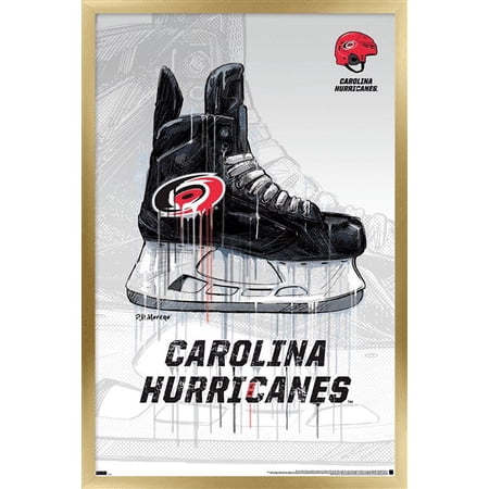 NHL Carolina Hurricanes – Drip Skate 21 Wall Poster 22.375 x 34 Framed NHL Carolina Hurricanes – Drip Skate 21 Wall Poster 22.375 x 34 Framed