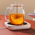 thumbnail image 2 of Mug Warmer Good Thermal Conductivity Three Gear Temperature Plastic Intelligent Touch Operation Heating Coaster Pad for Home( US Plug), 2 of 10