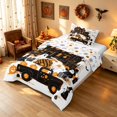 thumbnail image 2 of Homewish Halloween Castle Twin Comforter Sets, Witch Tombstone Pumpkin Bedding Set, Black Orange White, Pumpkin Bat Reversible, 2-Piece 1 Comforter and 1 Pillowcase, 2 of 5