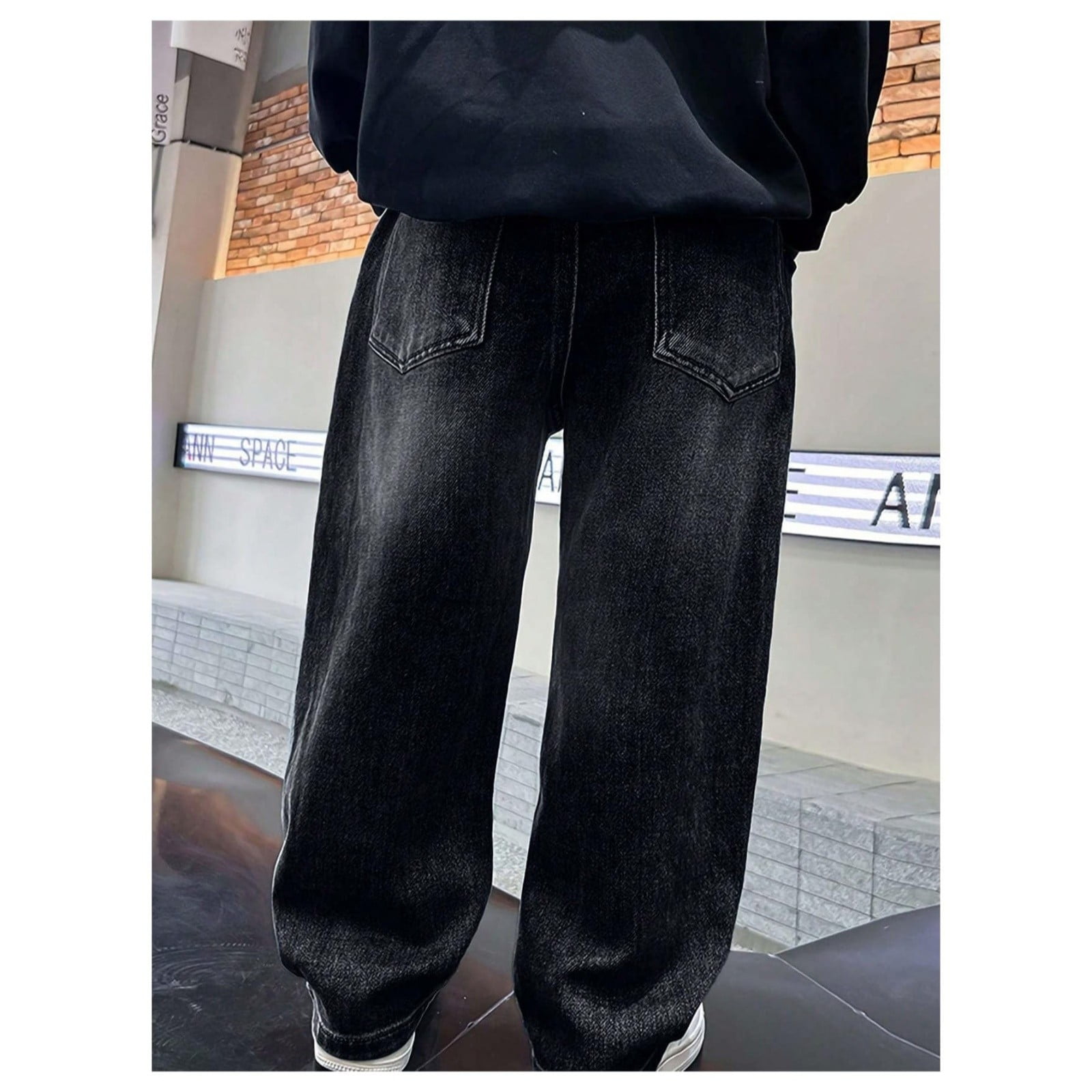 Jean Baggy Cargo Pour Garçons - Taille élastique, Coupe Large - Taille 4 à 14 Ans - Style Décontracté Vintage - 2