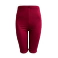 thumbnail image 2 of Summer Spandex Yoga Shorts for Women Red Women's Activewear Solid Workout Cycling Running High Waist Pants, 2 of 5