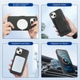 thumbnail image 3 of Dteck for iPhone 15 Case Detachable Wallet Case with Card Holder, 3 in 1 PU Leather Flip Folio with RFID Blocking Stand Shockproof Phone Cover,Black, 3 of 7