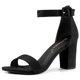 thumbnail image 1 of Sandalias De Tacón Alto Para Mujer Zapatilla Con Punta Abierta Correa De Tobillo Negro 41, 1 of 7