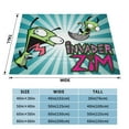 thumbnail image 3 of Green Gir Invader Zim Flannel Blanket Ultra-Soft Micro Fleece Throw Blanket For Bed Sofa Couch Car Office Unisex Adult Fuzzy Bed Blanket Cozy Kids Throw Blanket 40"x30", 3 of 7