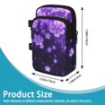 thumbnail image 7 of COEQINE Forearm Crutch Accesories Walking Stick Bag Purple Cherry Blossom Elbow Crutch Pouch, Cane Attachment, with Multiple Pockets, Phone Holder, for Adults Women Men, 7 of 7